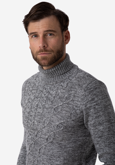 Silver Grey Turtle Neck Pullover