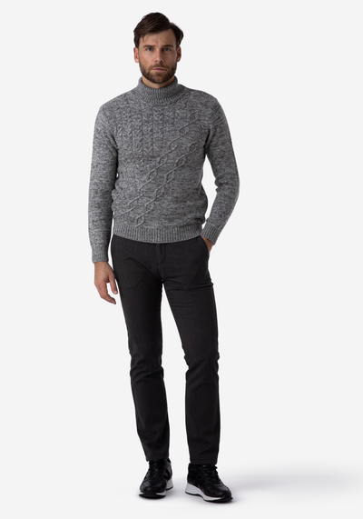 Silver Grey Turtle Neck Pullover