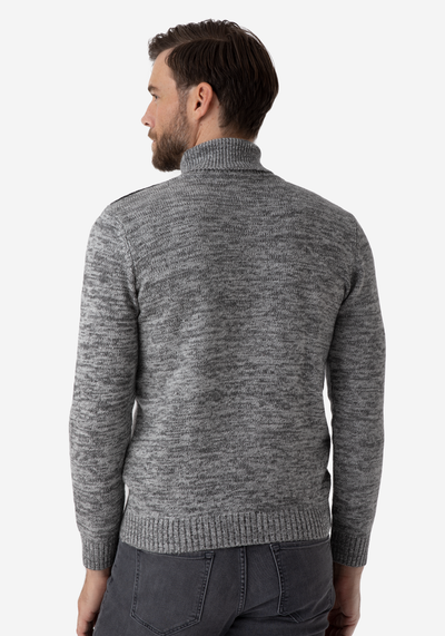 Cold Grey Turtle Neck Pullover