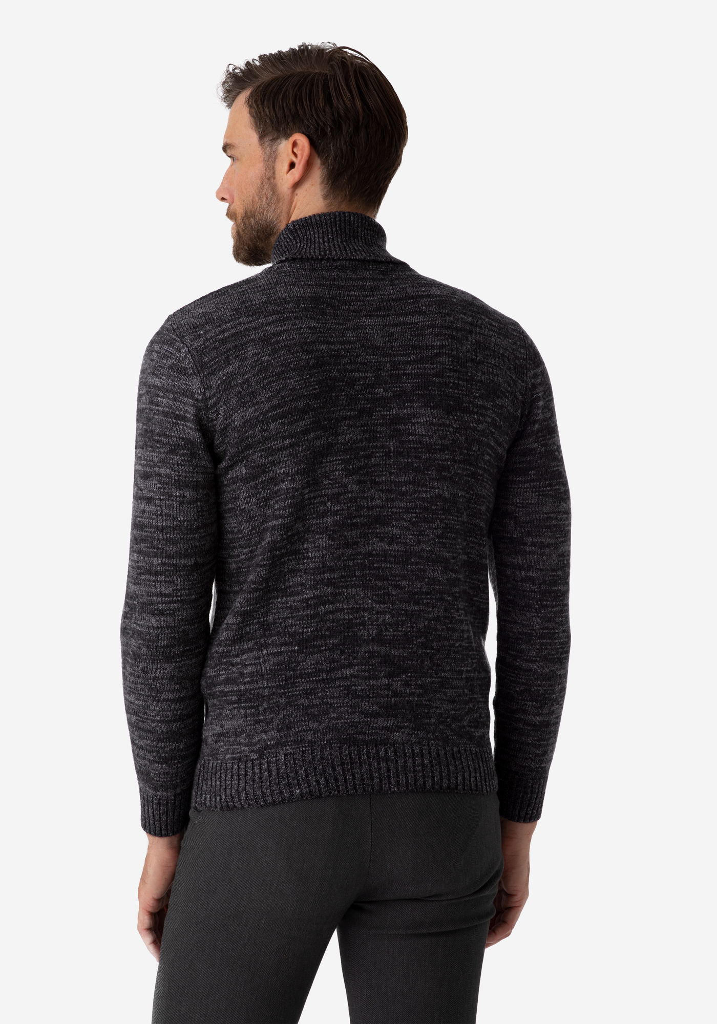 Dark Midnight Grey Turtle Neck Pullover