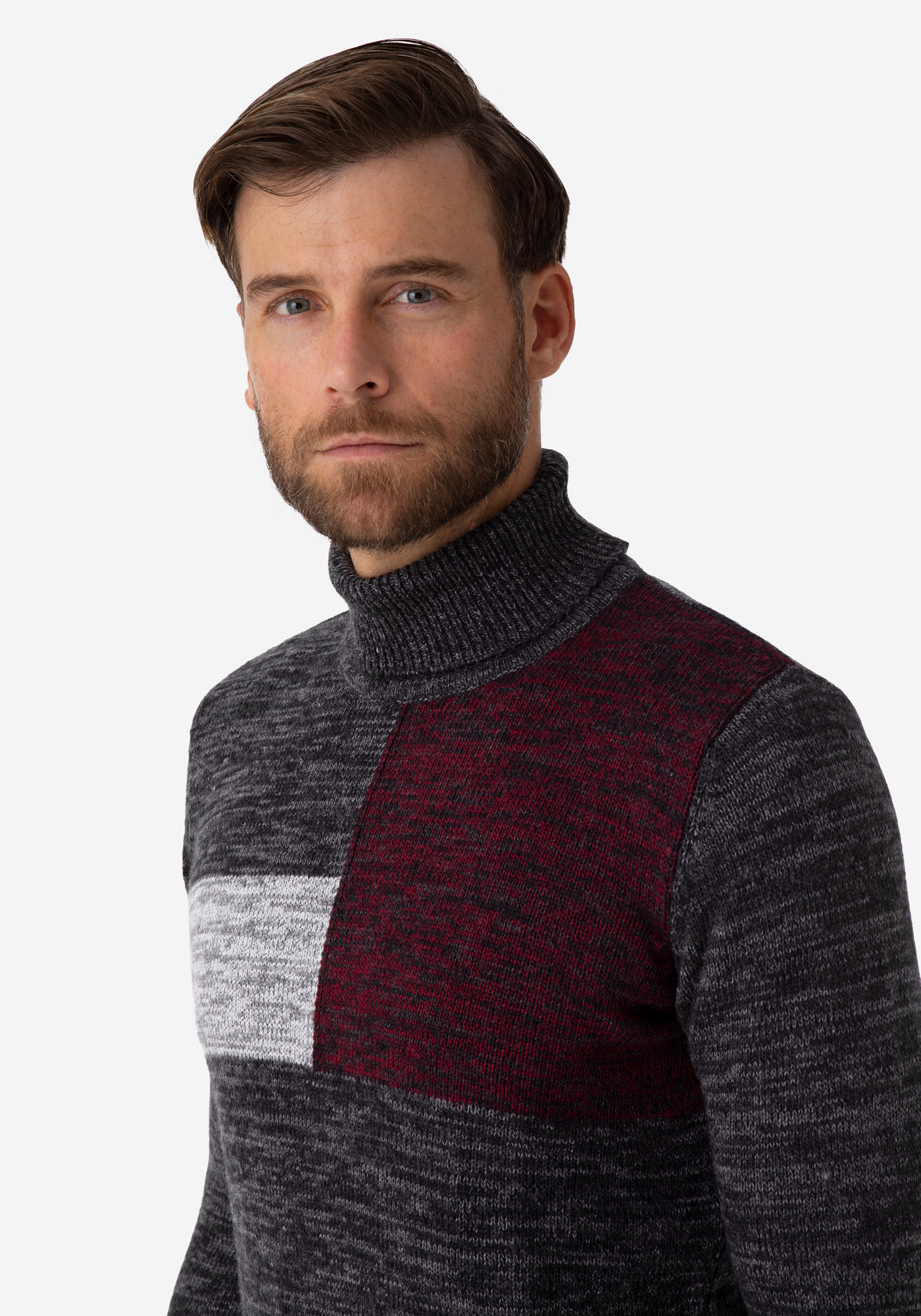 Dark Midnight Grey Turtle Neck Pullover