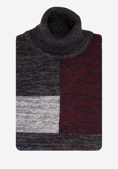 Dark Midnight Grey Turtle Neck Pullover