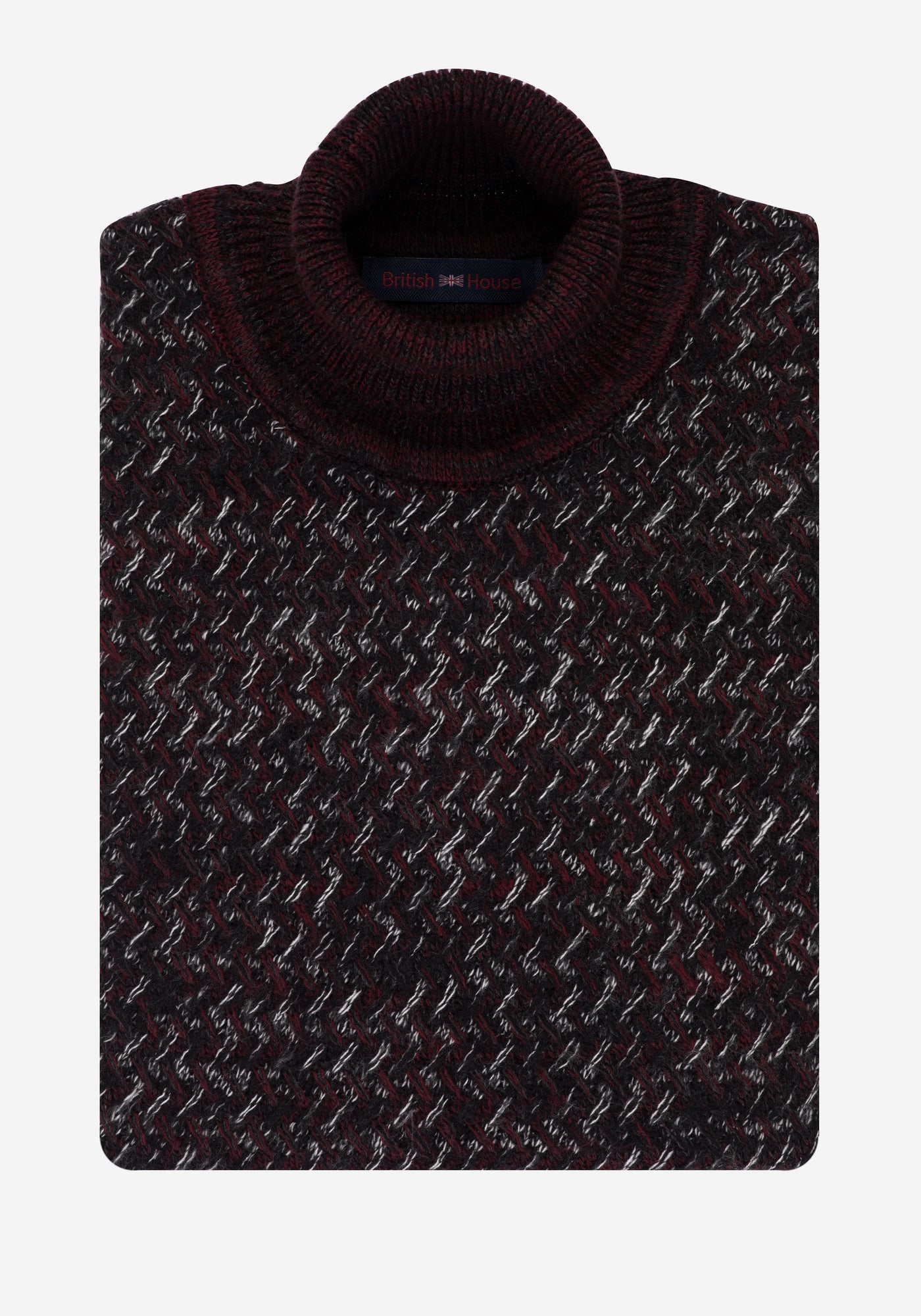 Midnight Red Turtle Neck Pullover