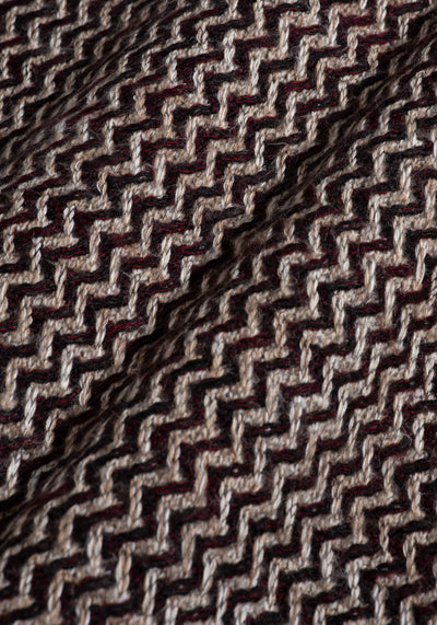 Beige Red Turtle Neck Pullover