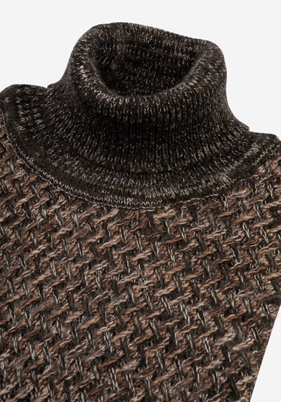 Beige Olive Turtle Neck Pullover