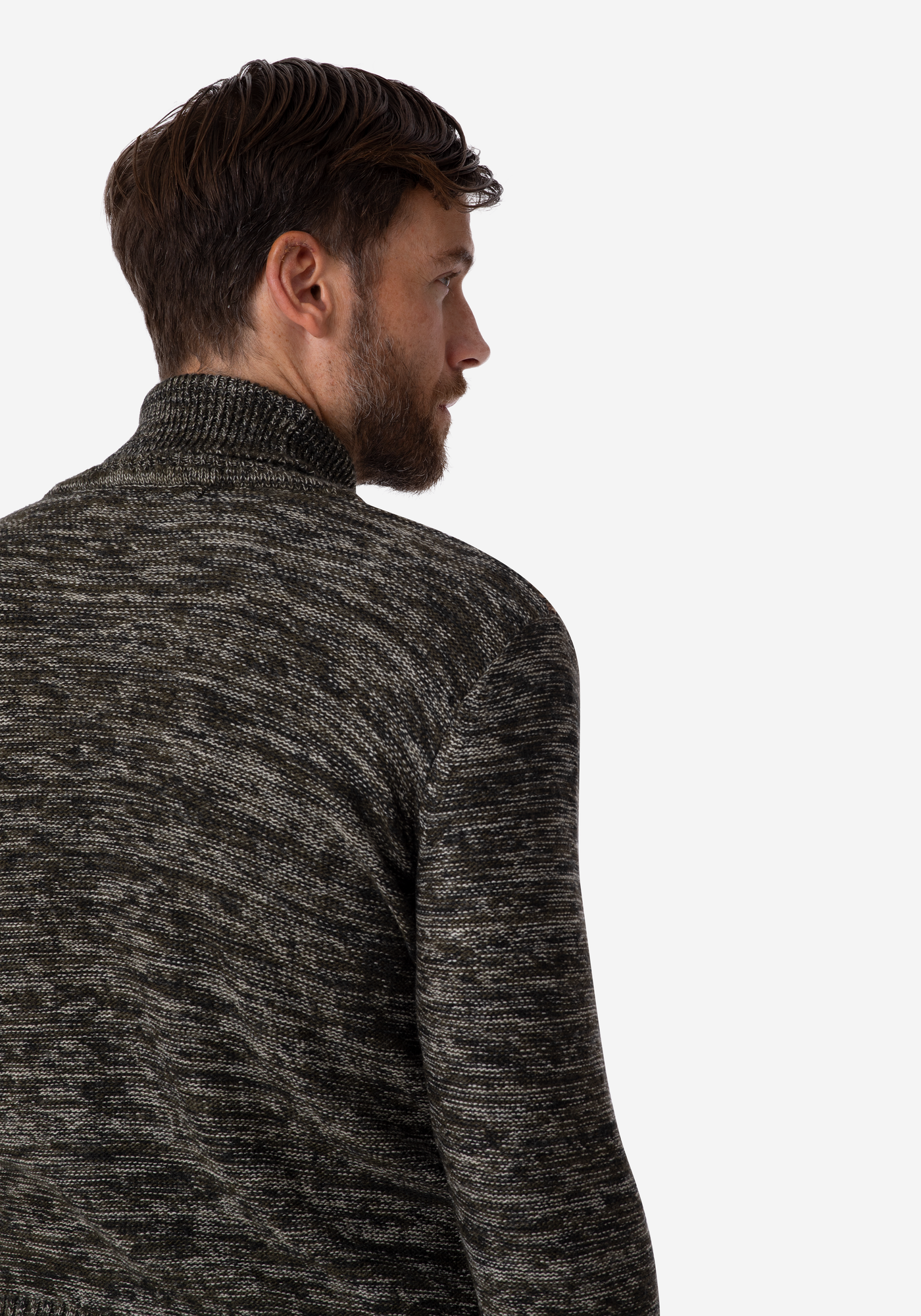 Beige Olive Turtle Neck Pullover