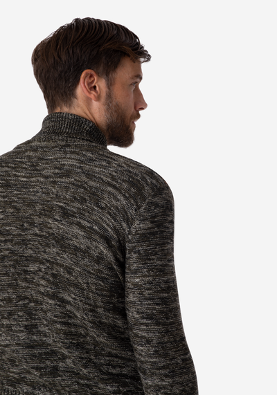 Beige Olive Turtle Neck Pullover