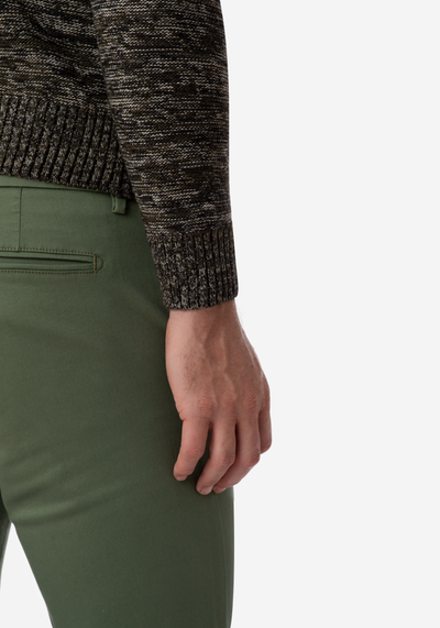 Beige Olive Turtle Neck Pullover