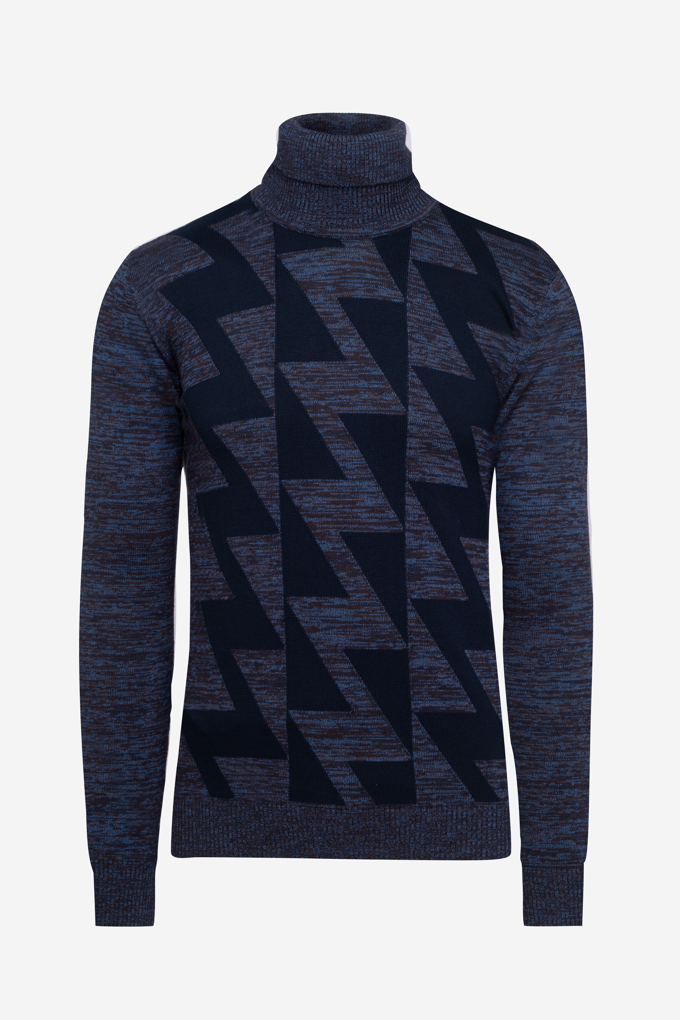 Royal Blue Lightning Turtle Neck Pullover