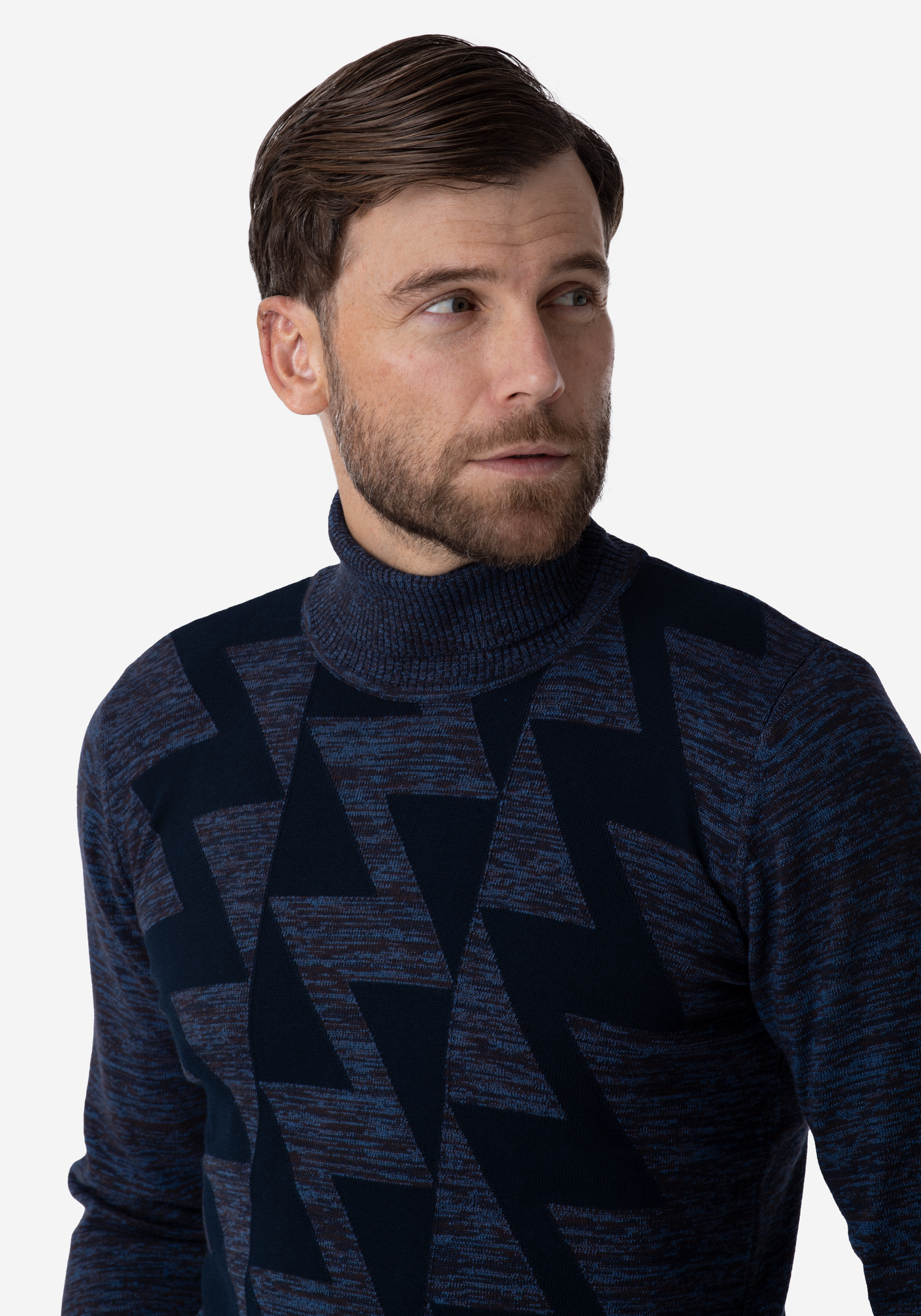 Royal Blue Lightning Turtle Neck Pullover