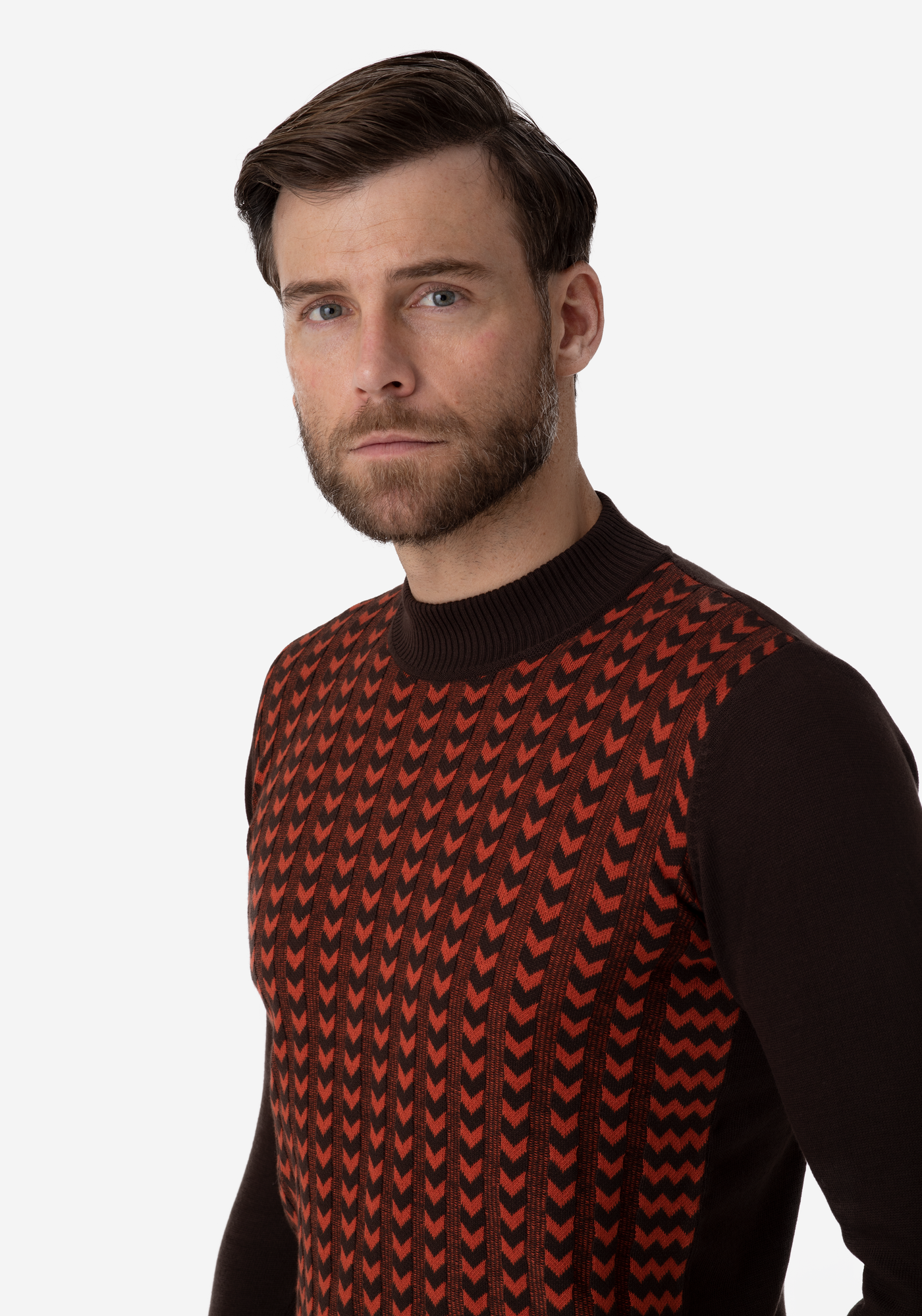 Orange Brown Arrows Pullover