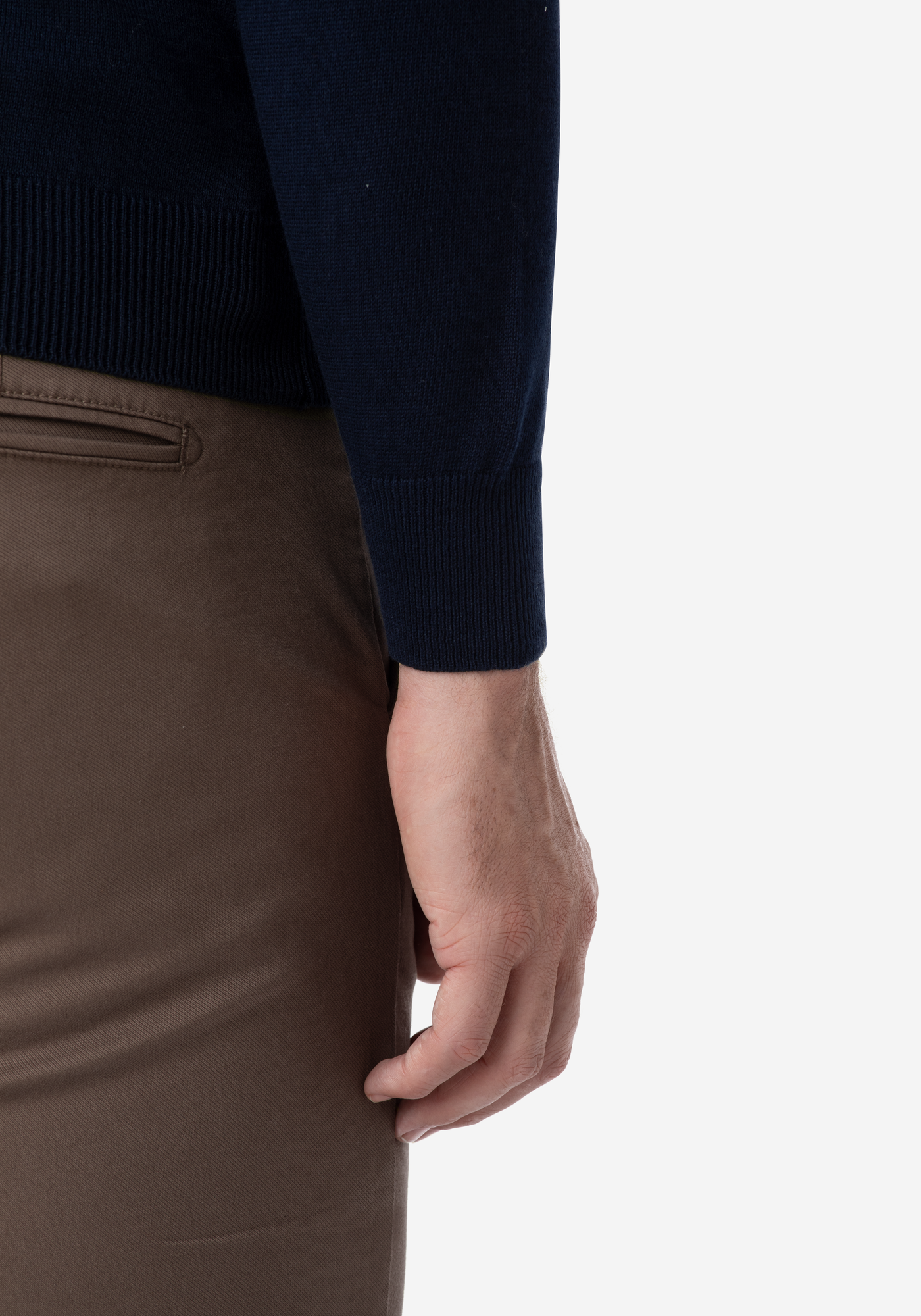 Navy Brown Arrows Pullover