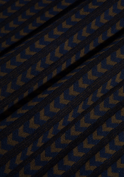 Navy Brown Arrows Pullover