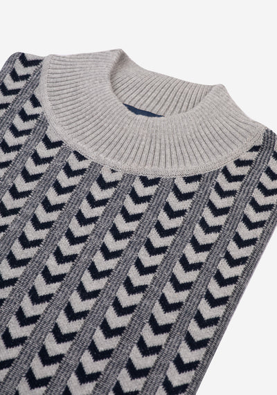 Grey Navy Arrows Pullover