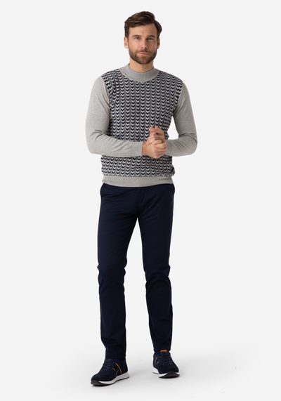 Grey Navy Arrows Pullover