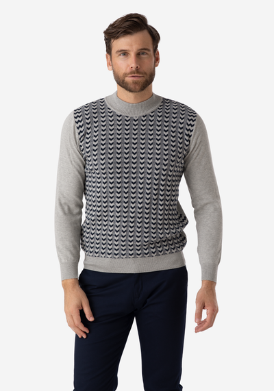 Grey Navy Arrows Pullover