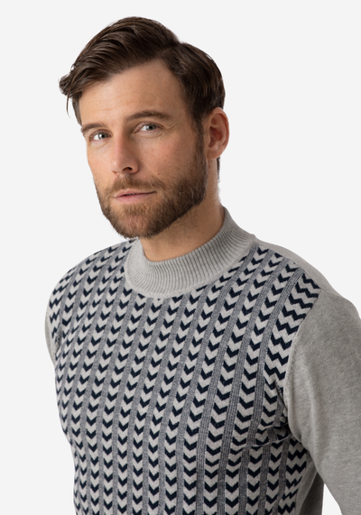 Grey Navy Arrows Pullover