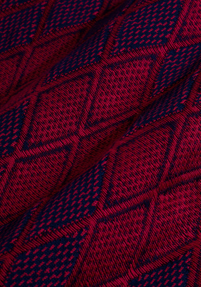 Red Navy Rhombus Pullover