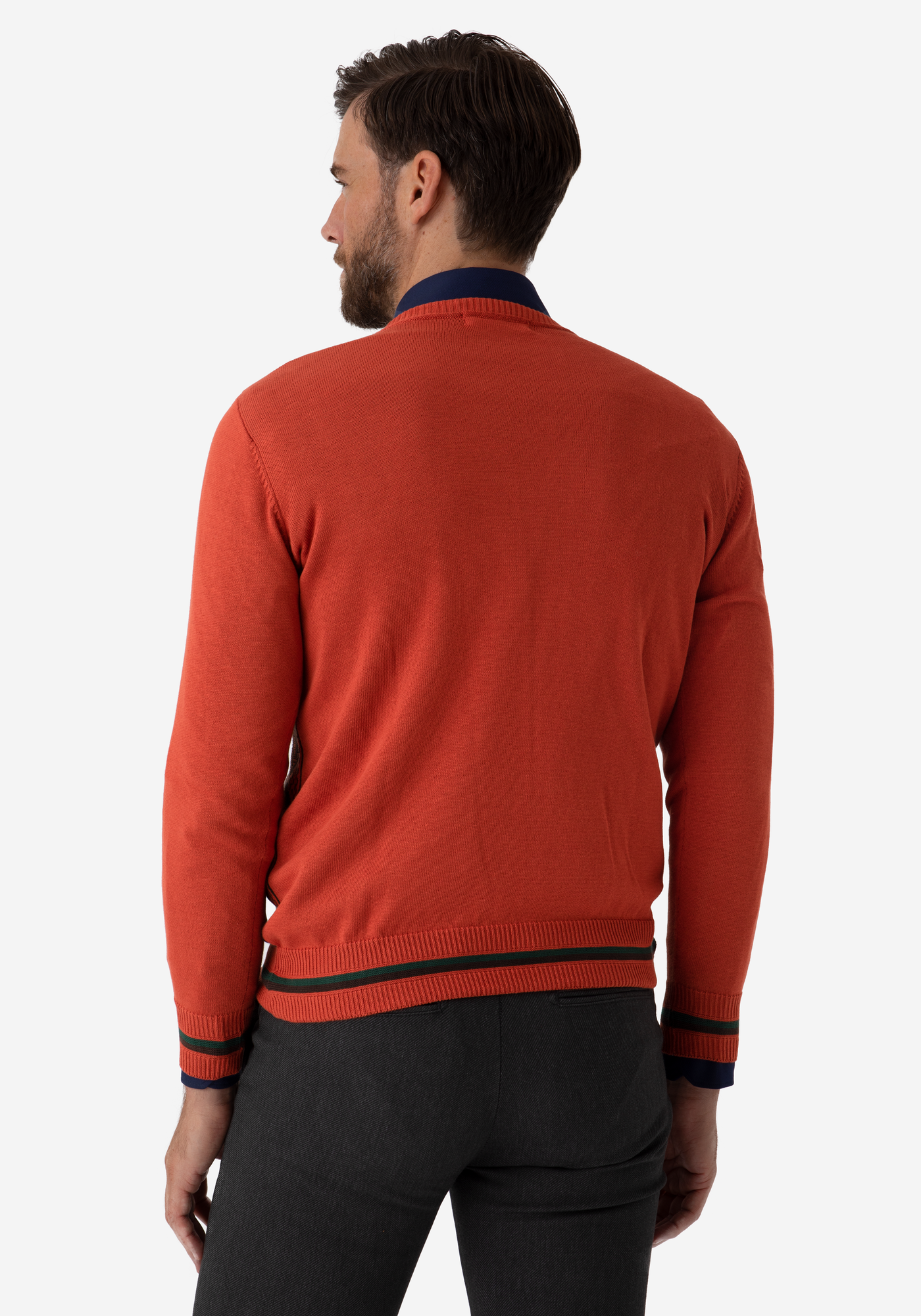 Metallic Orange Brown Rhombus Pullover