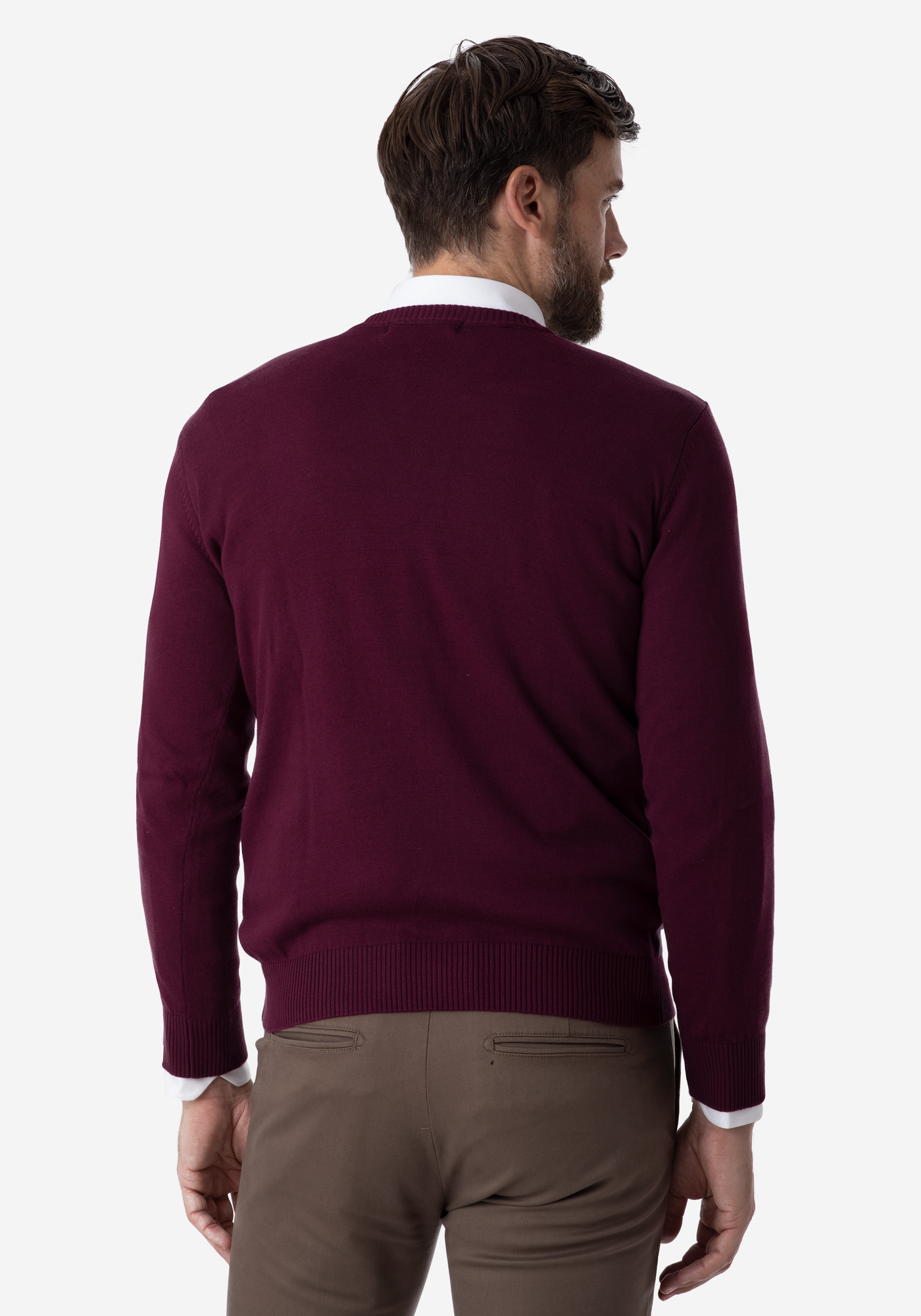Vivid Burgundy Rhombus Pullover