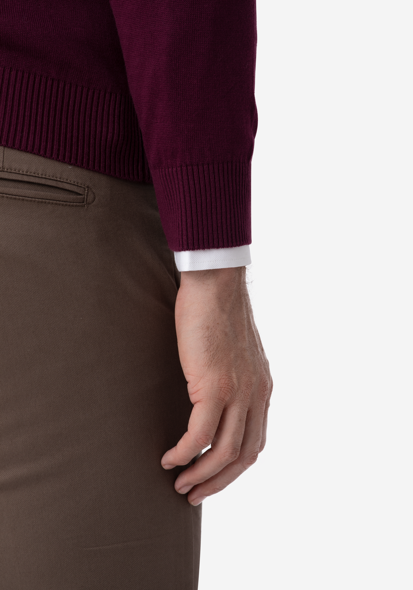 Vivid Burgundy Rhombus Pullover
