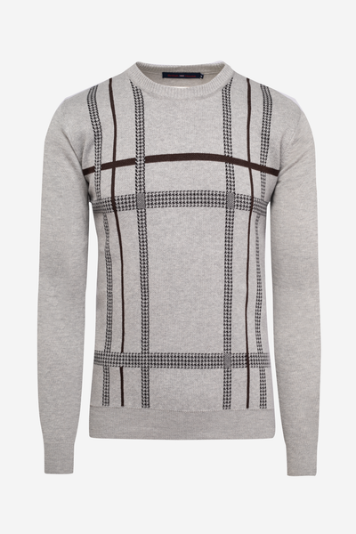Pastel Grey Stripe Pullover