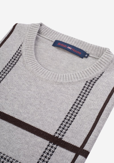 Pastel Grey Stripe Pullover