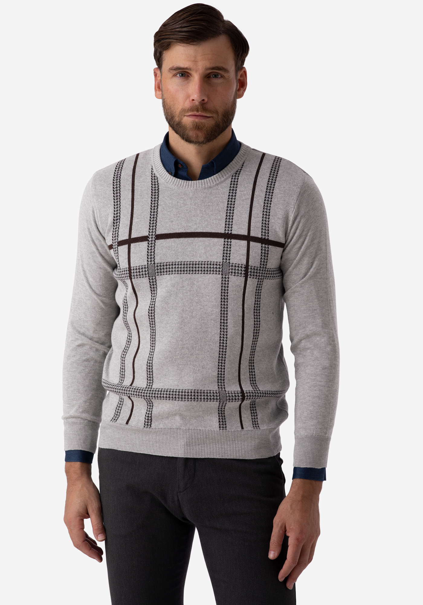 Pastel Grey Stripe Pullover