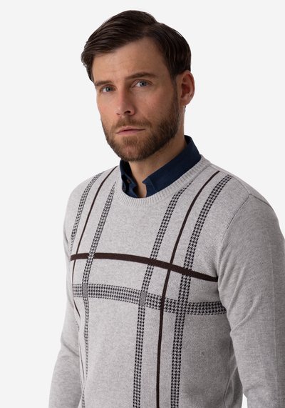Pastel Grey Stripe Pullover
