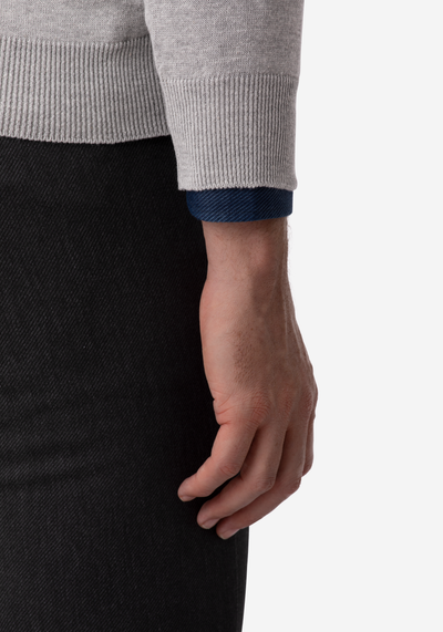 Pastel Grey Stripe Pullover