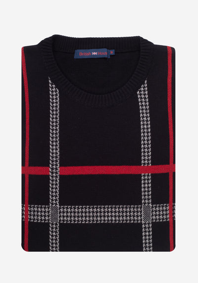 True Black Stripe Pullover