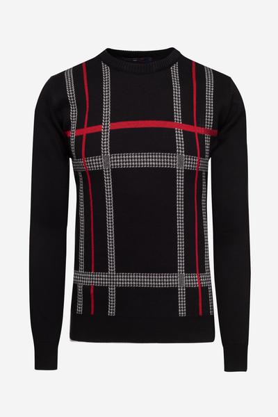 True Black Stripe Pullover