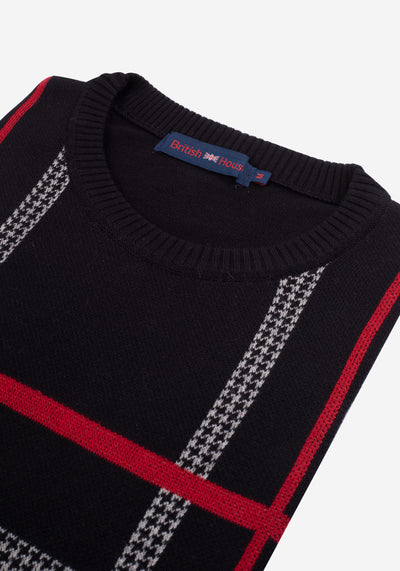 True Black Stripe Pullover