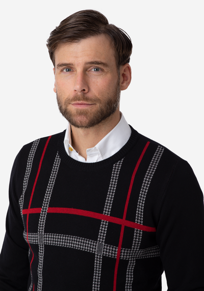 True Black Stripe Pullover
