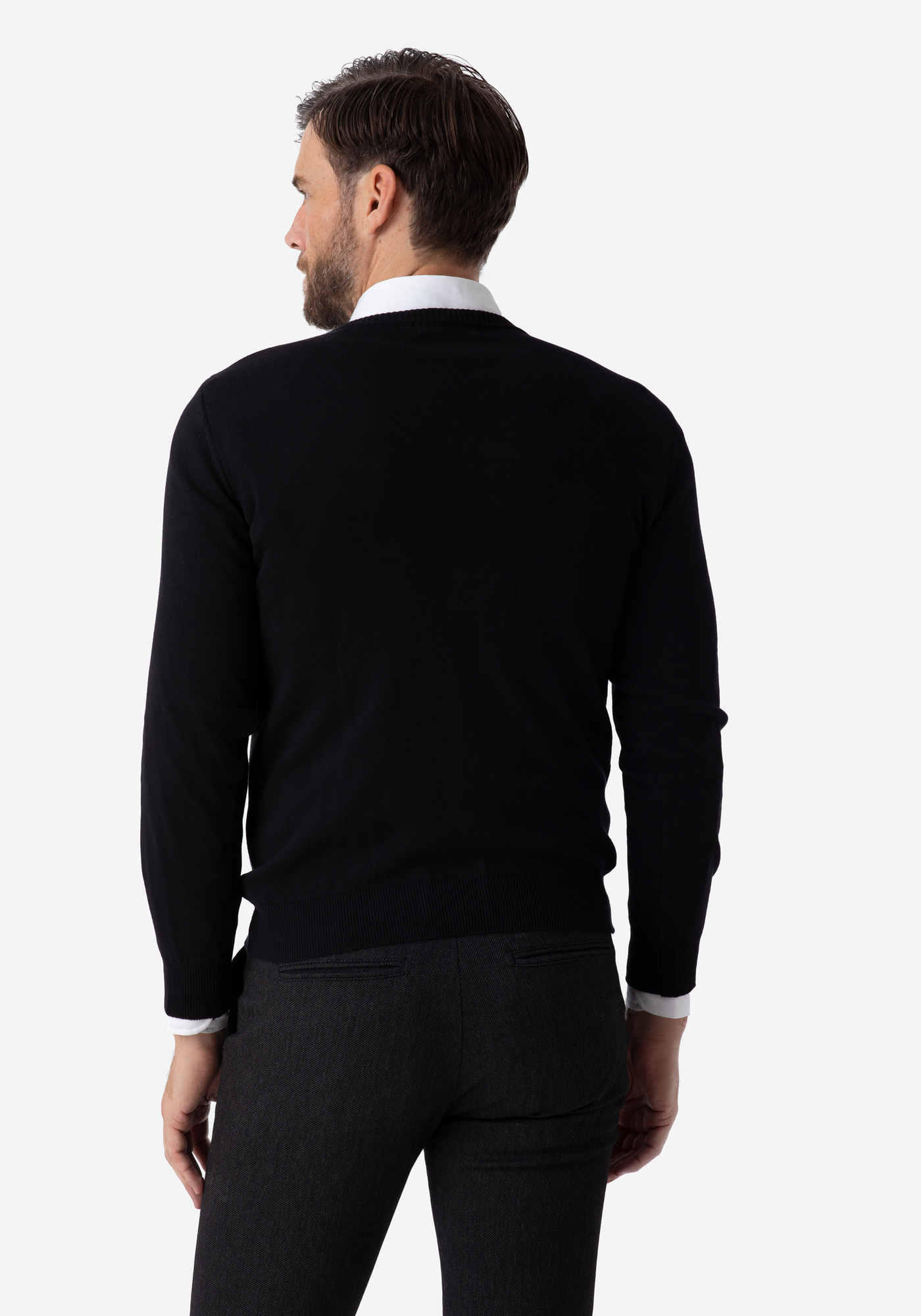 True Black Stripe Pullover