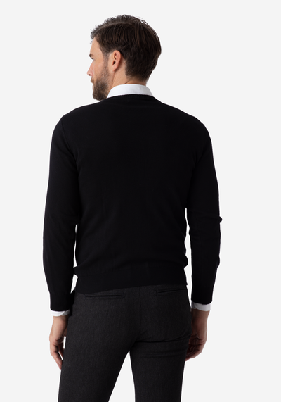 True Black Stripe Pullover