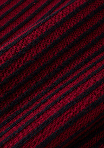 Vivid Red Stripe Pullover