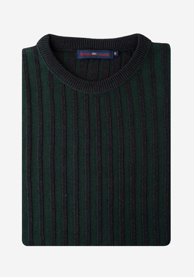 Forest Green Stripe Pullover