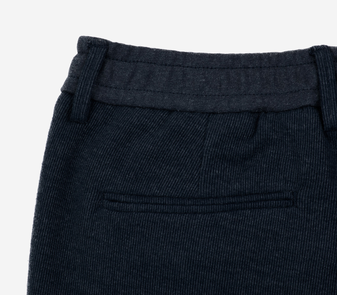 Stretch Knitted Navy Stripe Pants