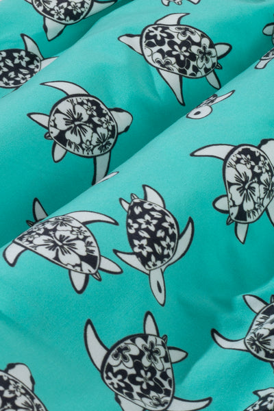 Mint Green Turtle Swim Shorts
