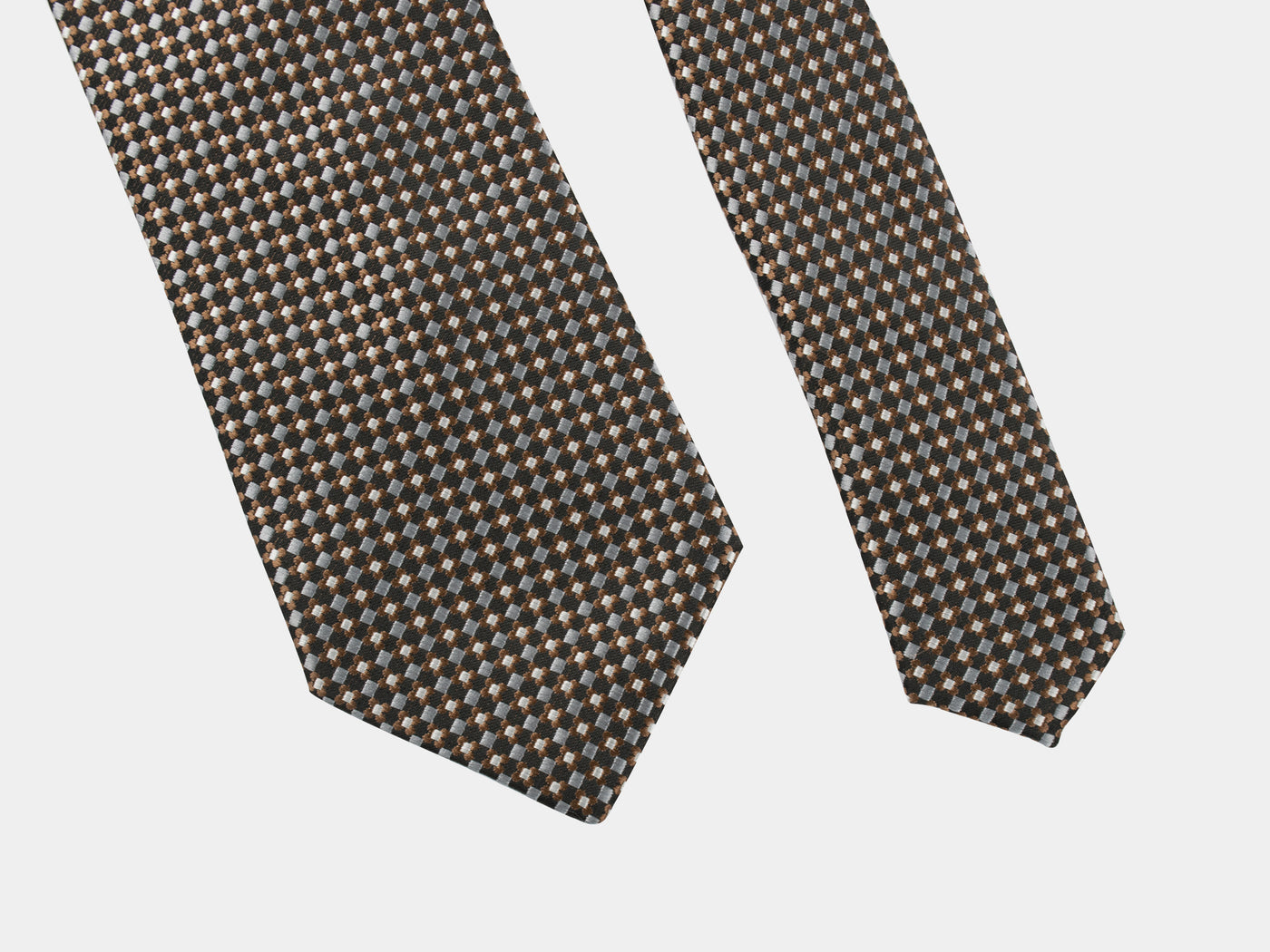 CVT99 / Brown Print Micro Fiber Tie