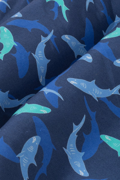 Navy Blue Shark Swim Shorts
