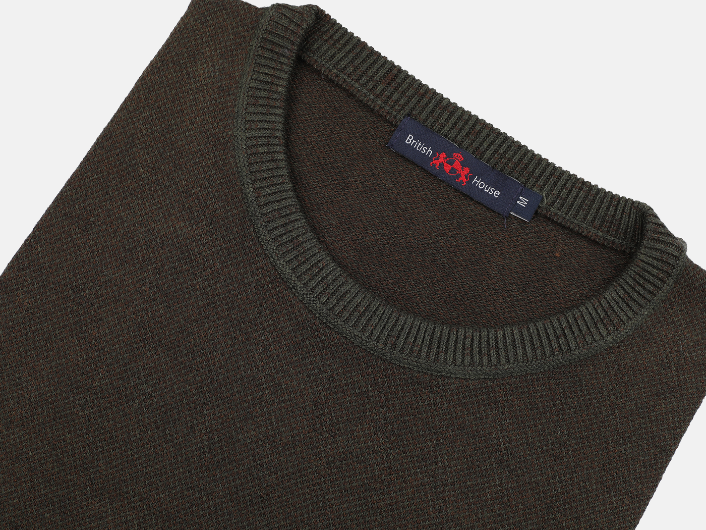 Olive Green Pullover Cotton Cashmere