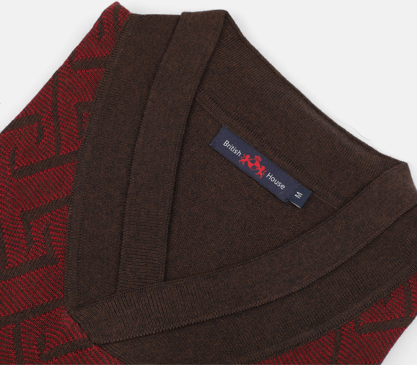Brown Burgundy Cotton Viscose