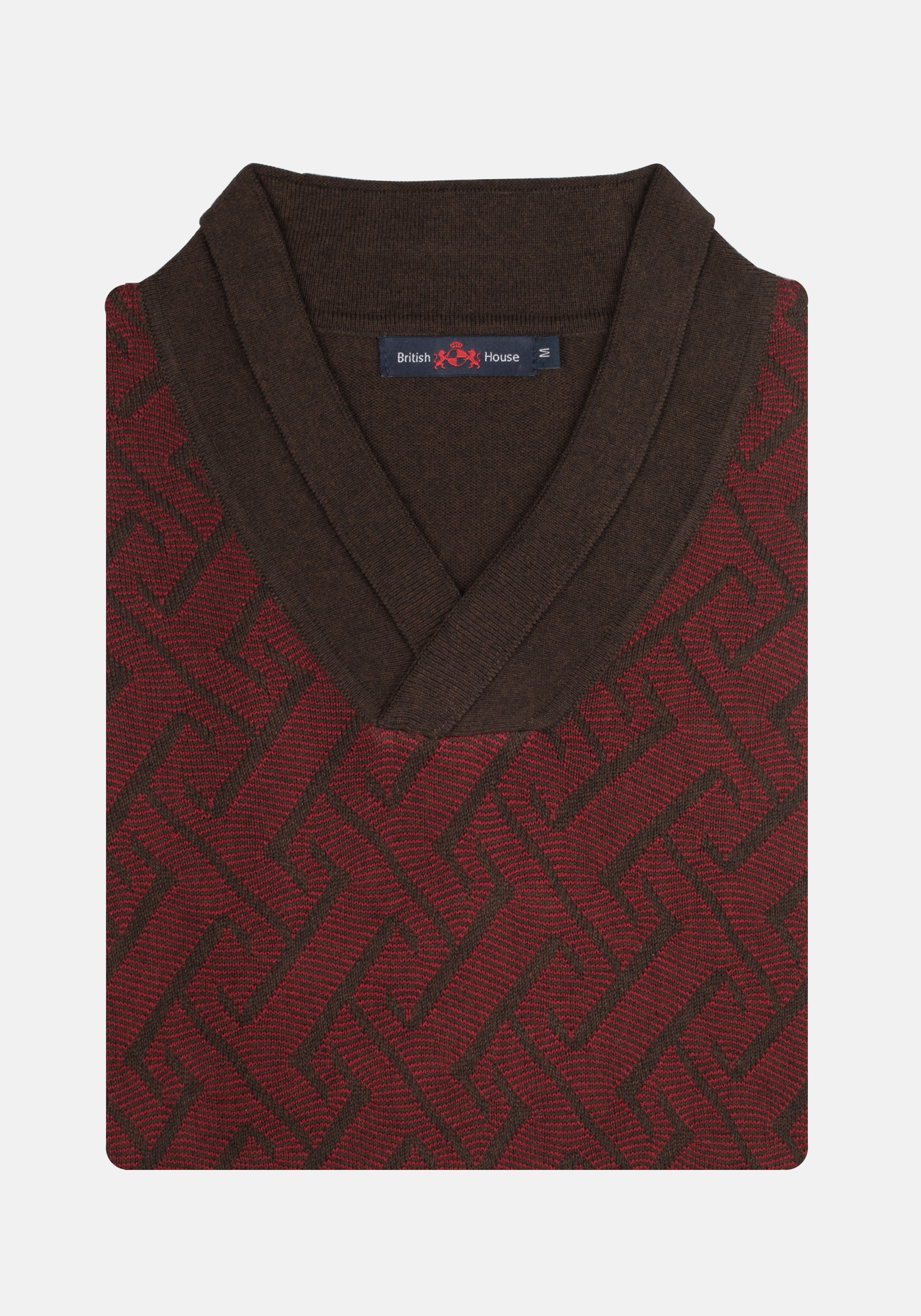 Brown Burgundy Cotton Viscose