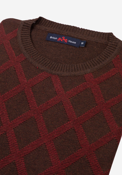 Burgundy Pullover Cotton Viscose