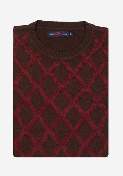 Burgundy Pullover Cotton Viscose