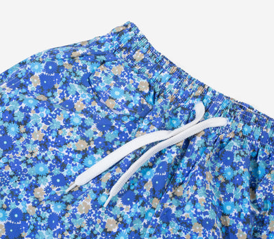Blue Floral Swim Shorts