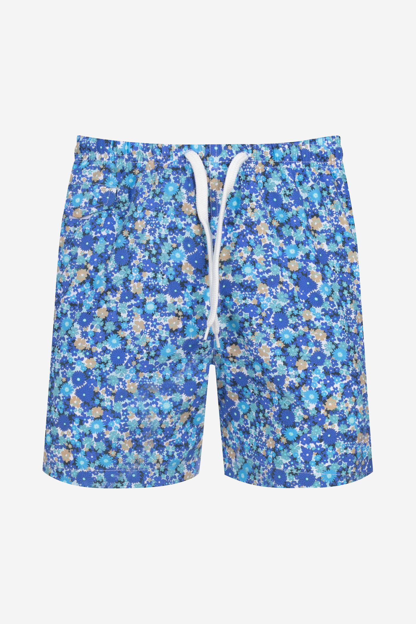 Blue Floral Swim Shorts