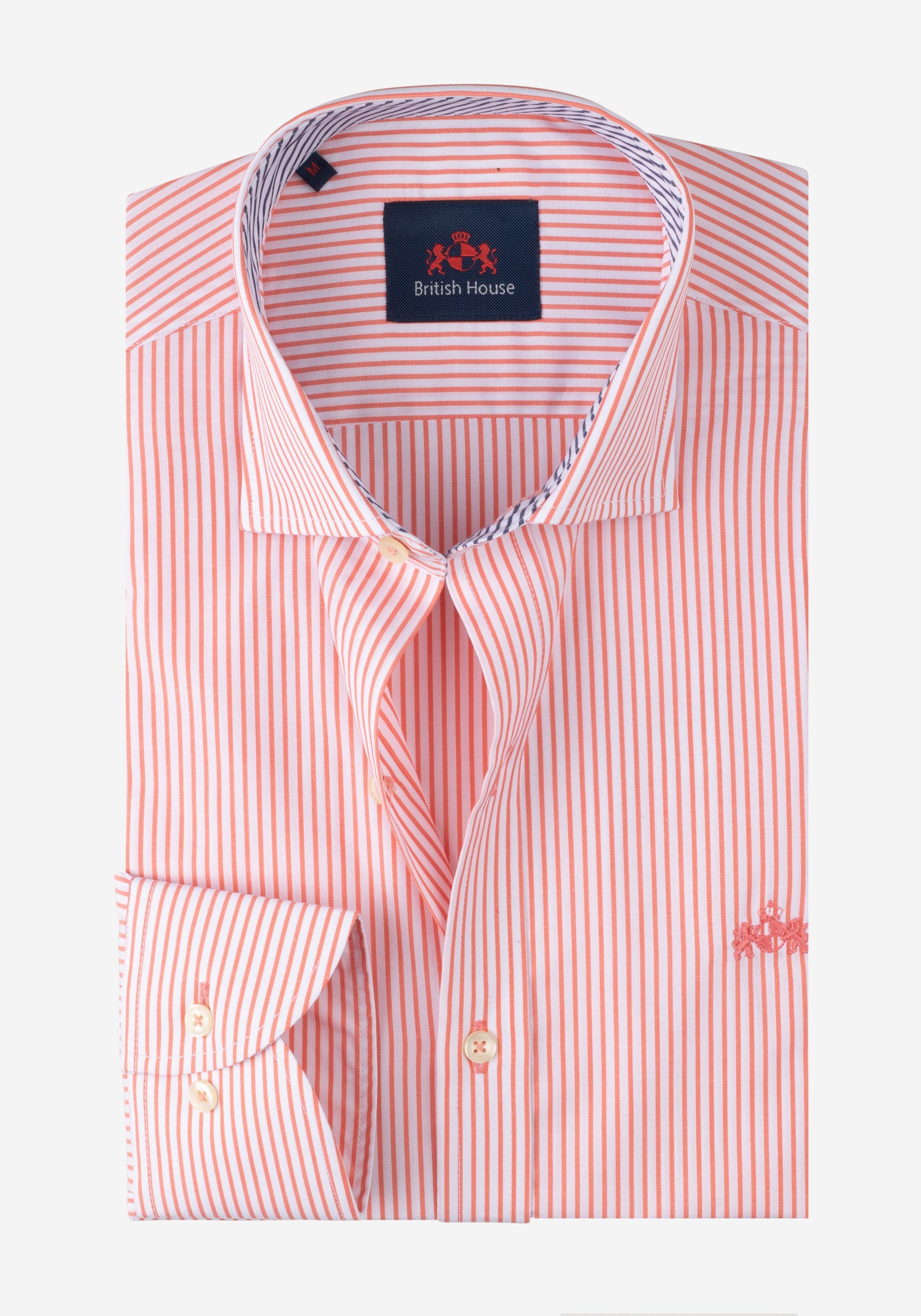 Orange Stripe Poplin Shirt
